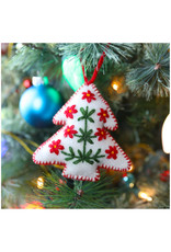 Ornaments 4 Orphans White Tree Embroidered Wool Christmas Ornament