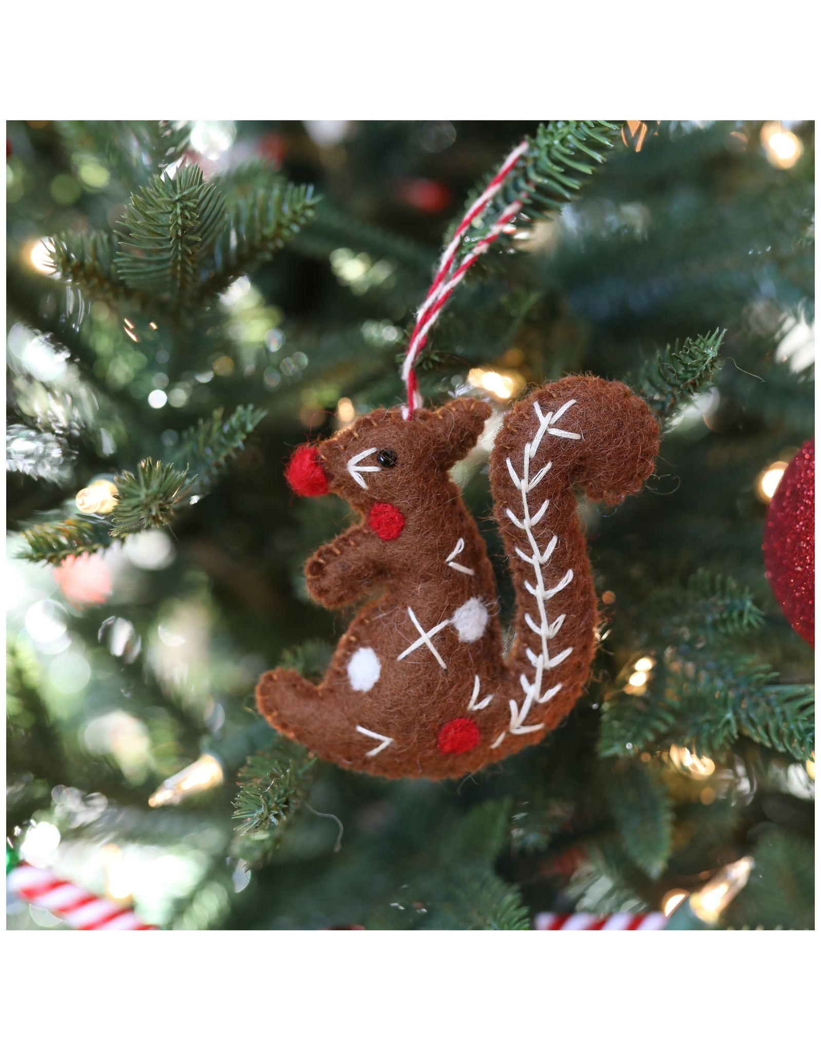 Ornaments 4 Orphans Squirrel Felt Wool Christmas Ornament