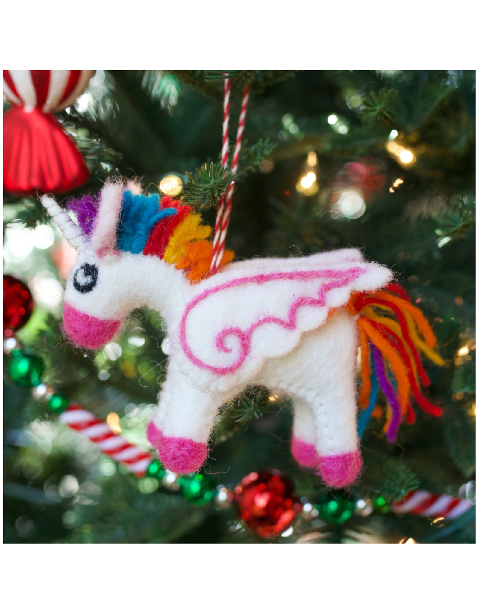 Ornaments 4 Orphans Unicorn Felt Wool Christmas Ornament
