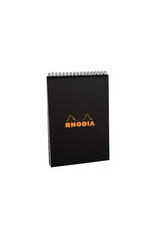 Rhodia Black Graph Spiral Notepad