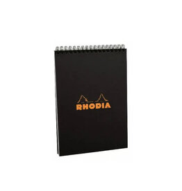 Rhodia Black Graph Spiral Notepad