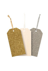 The Gift Wrap Company Christmas Bag of Six Shimmer Glitter Luxe Gift Tags