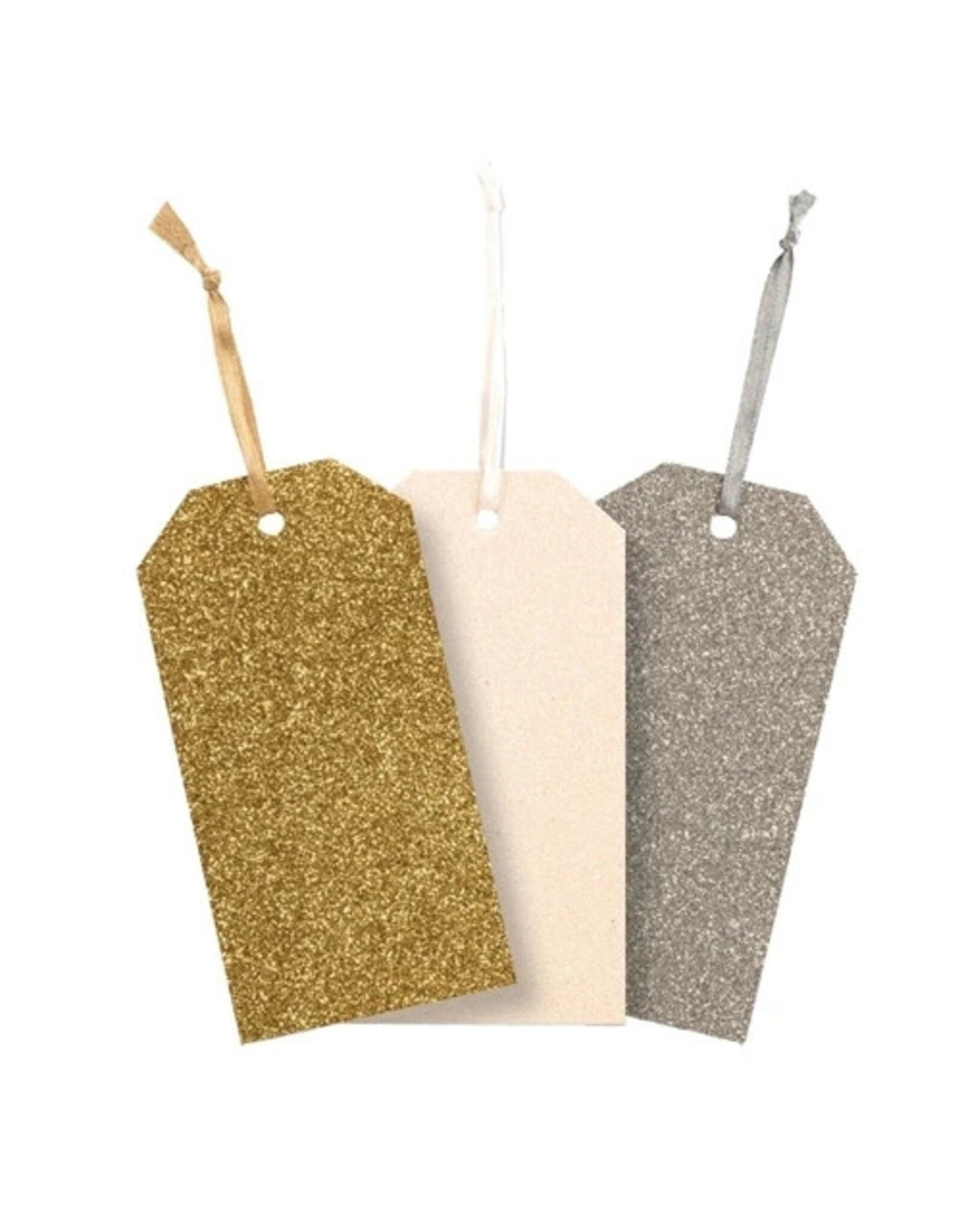 The Gift Wrap Company Christmas Bag of Six Shimmer Glitter Luxe Gift Tags