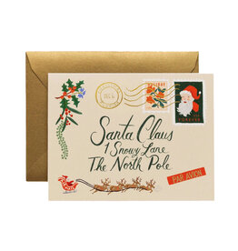 Rifle Paper Co. Santa Letter Christmas A2 Notecard