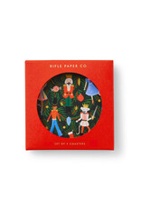 Rifle Paper Co. Holiday Round Coaster Set of 4