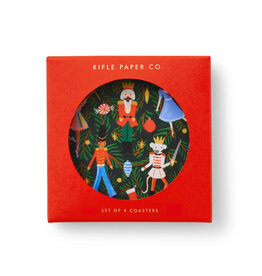 Rifle Paper Co. Holiday Round Coaster Set of 4