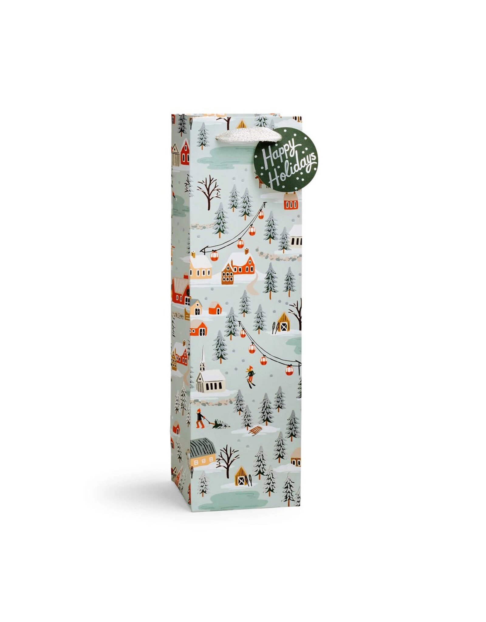 Rifle Paper Co. Holiday Village Wine Gift Bag