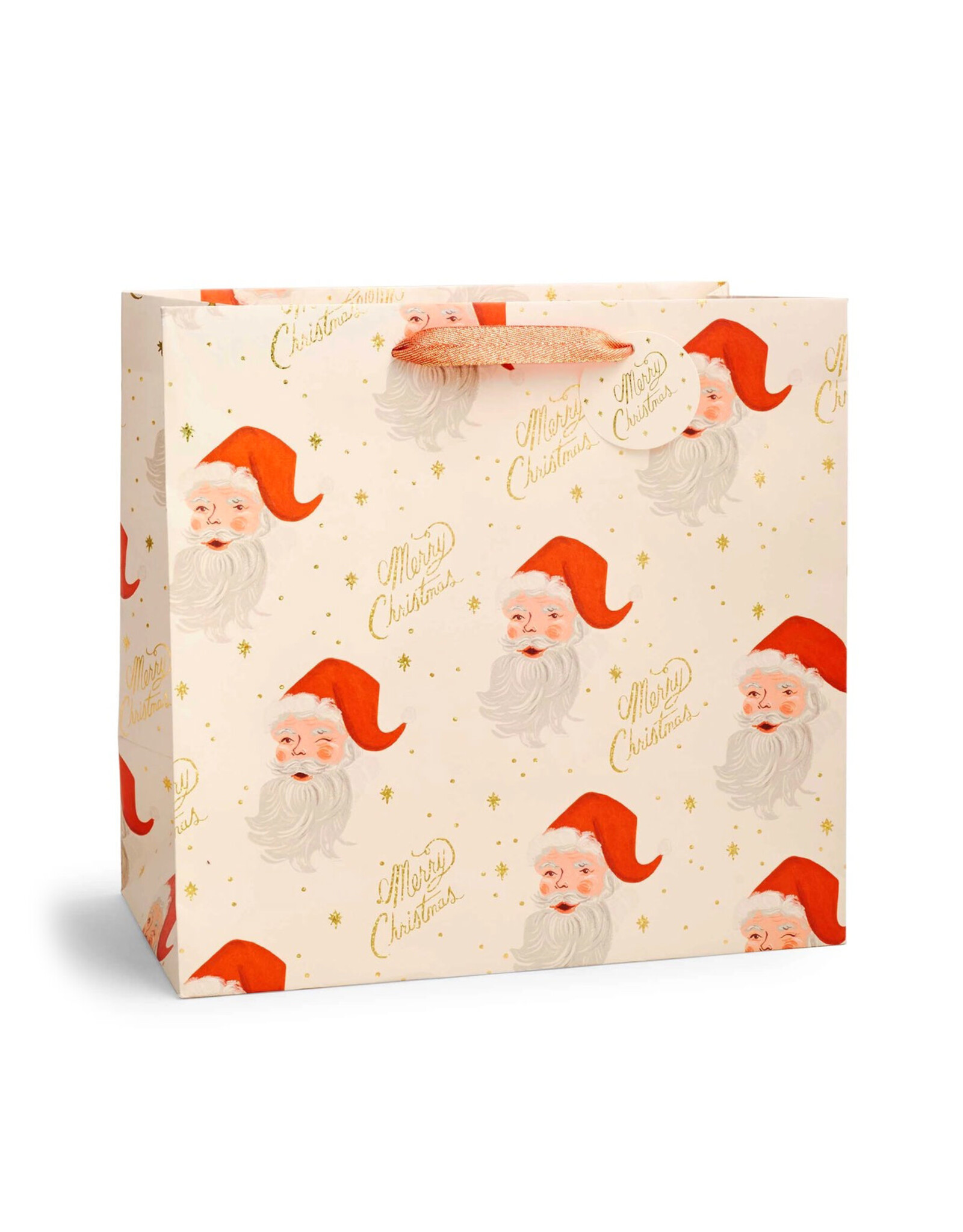 Rifle Paper Co. Santa Large CHristmas Gift Bag