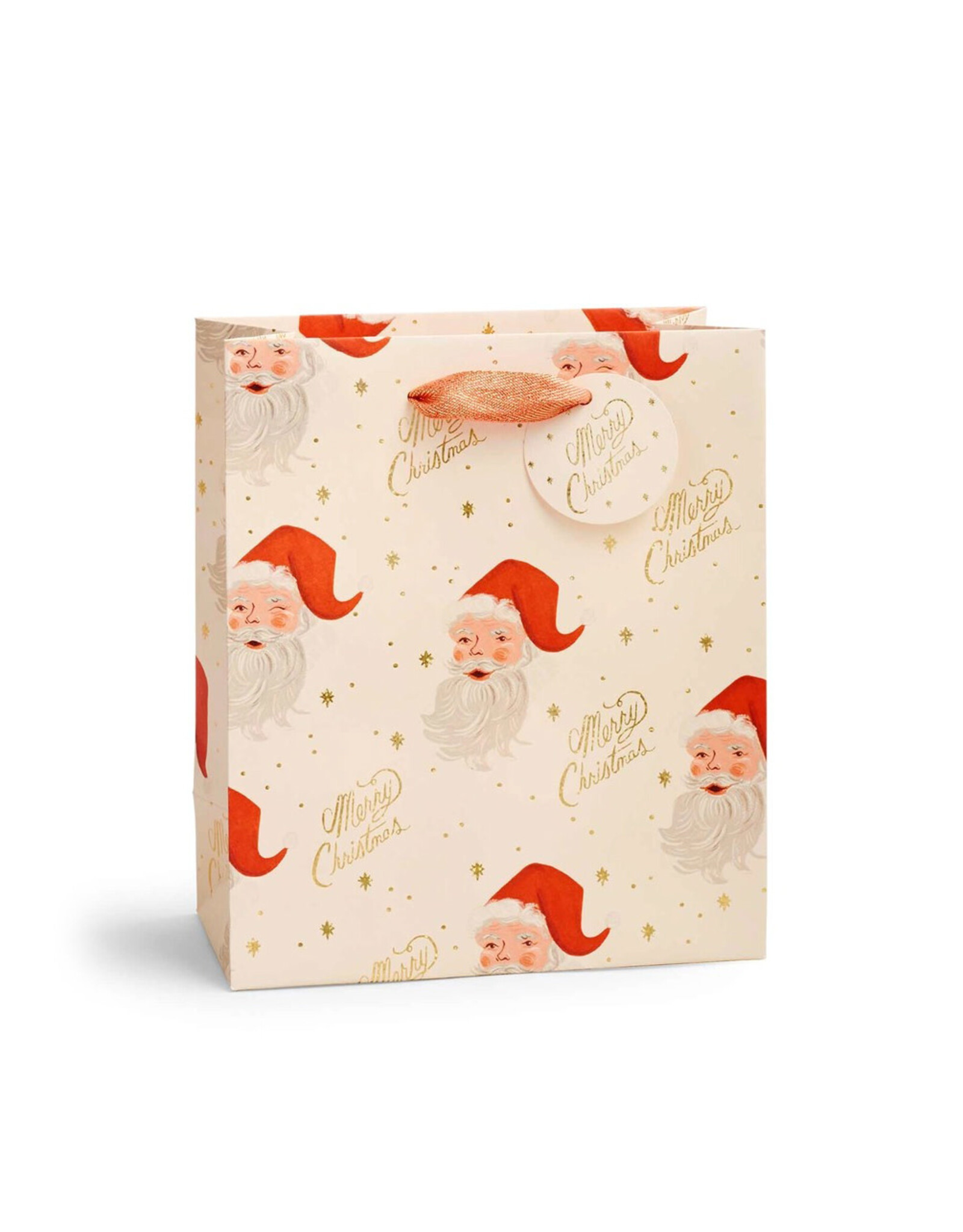 Rifle Paper Co. Santa Medium Christmas Gift Bag