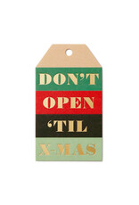 Rifle Paper Co. Don't Open 'til X-Mas Pack of 8 Gift Tags