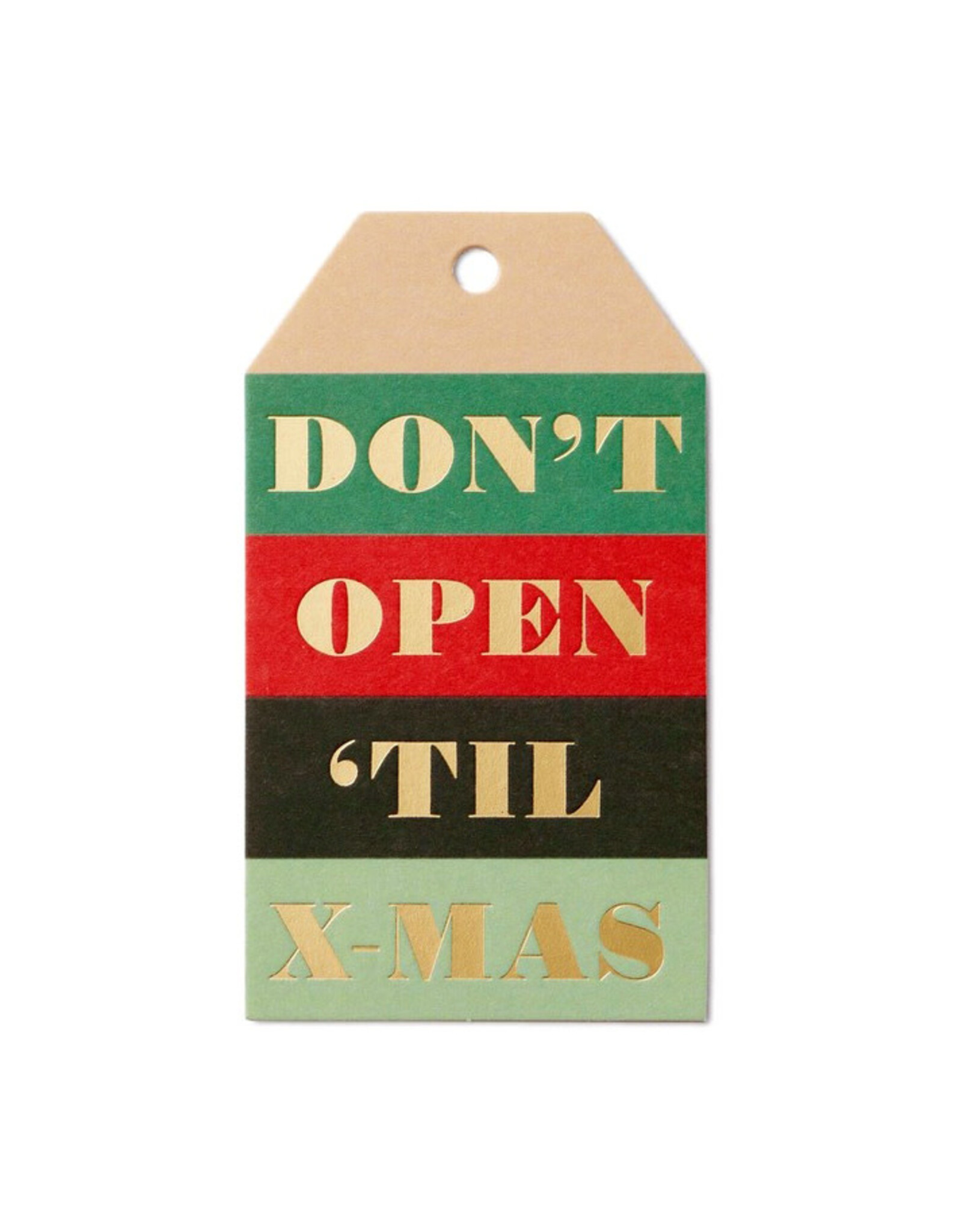 Rifle Paper Co. Don't Open 'til X-Mas Pack of 8 Gift Tags