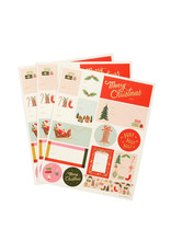 Rifle Paper Co. Pack of 3 Deck the Halls Holiday Stickers & Labels