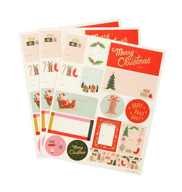 Rifle Paper Co. Pack of 3 Deck the Halls Holiday Stickers & Labels