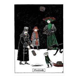 Pomegranate Edward Gorey: Fruitcake Holiday Boxed Notecards