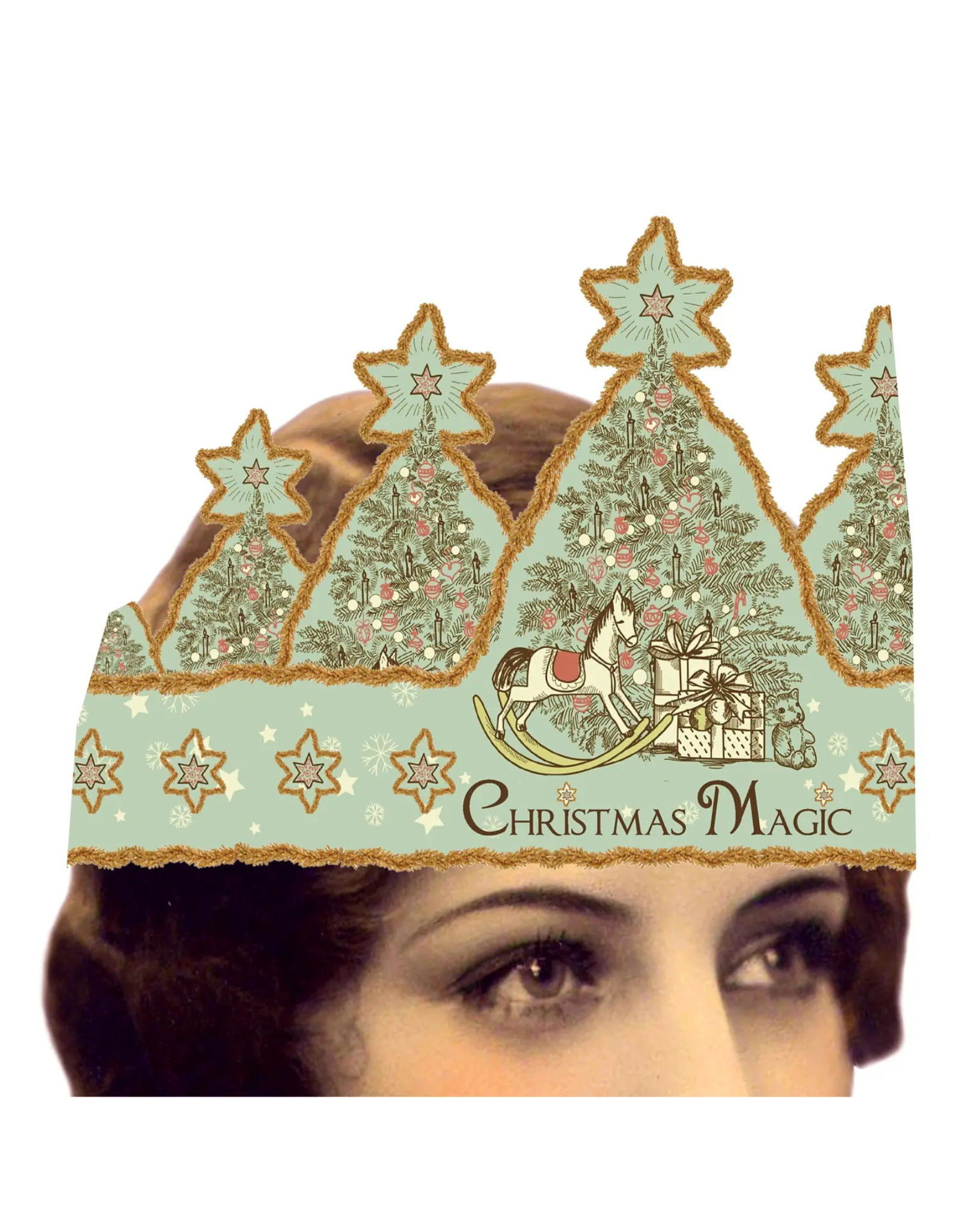 Heart the Moment Christmas Tiara Rocking Horse with Notecard