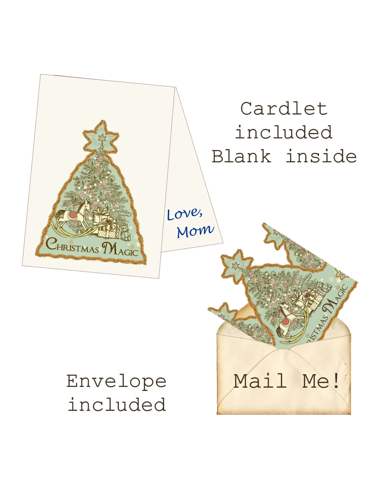 Heart the Moment Christmas Tiara Rocking Horse with Notecard