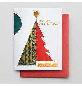 Hammerpress Merry Christmas Tree FOIL A2 Notecard