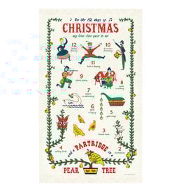 Cavallini Papers & Co. Twelve Days of Christmas Tea Towel