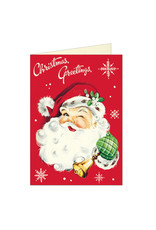 Cavallini Papers & Co. Christmas Greetings Santa A2 Notecard