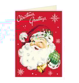 Cavallini Papers & Co. Christmas Greetings Santa A2 Notecard