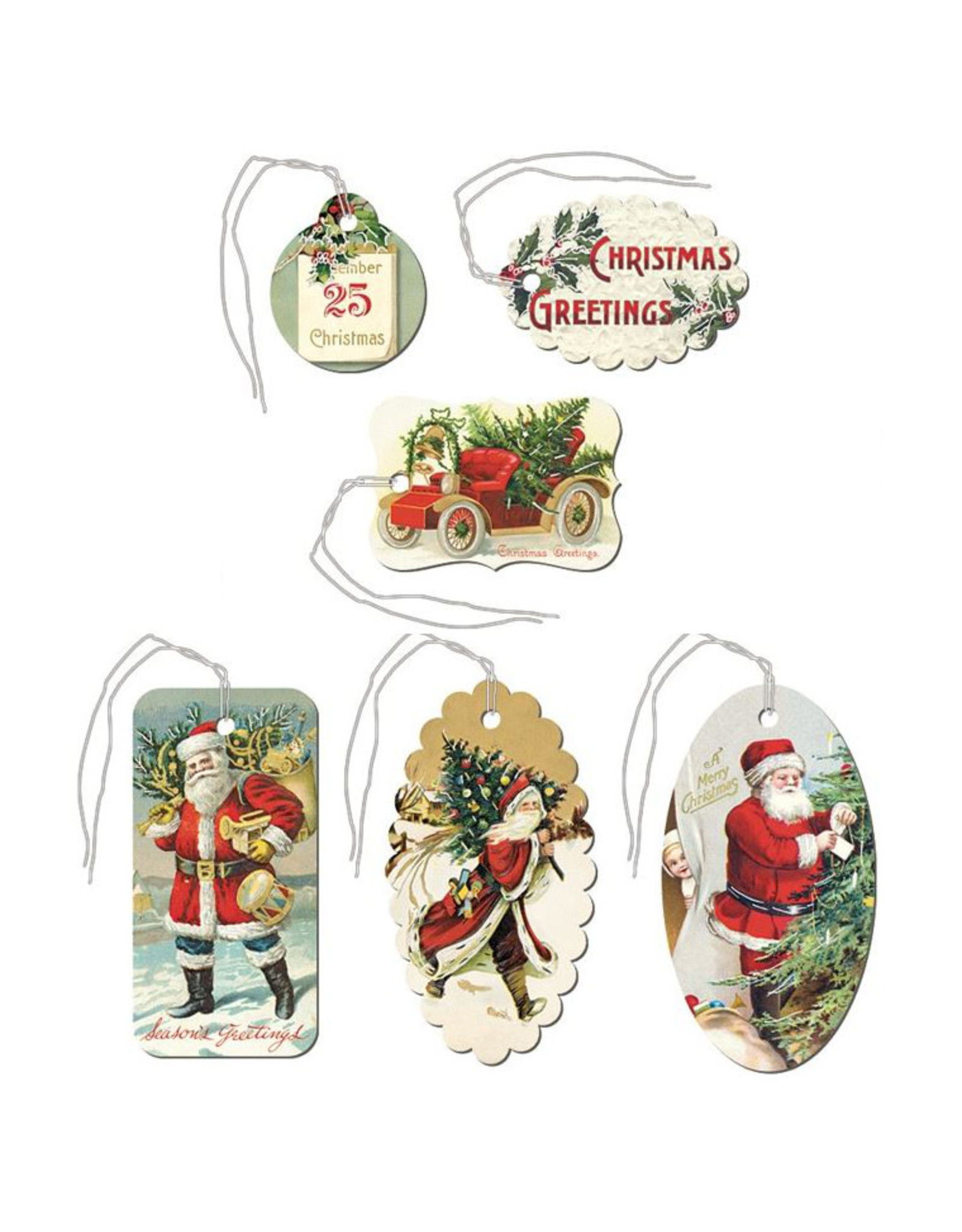 Cavallini Papers & Co. Christmas Santa Gift Tags