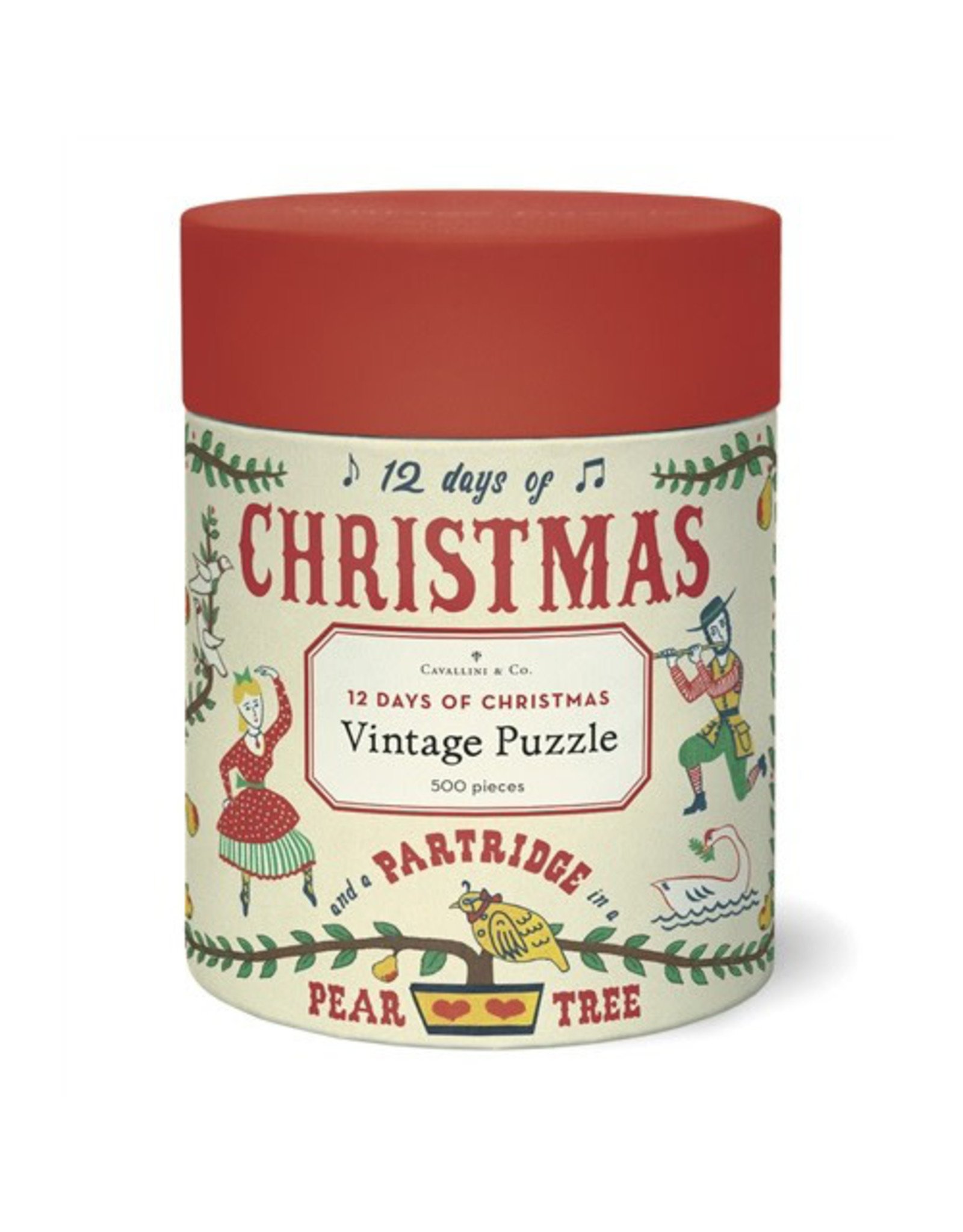 Cavallini Papers & Co. Twelve Days of Christmas 500 Piece Puzzle