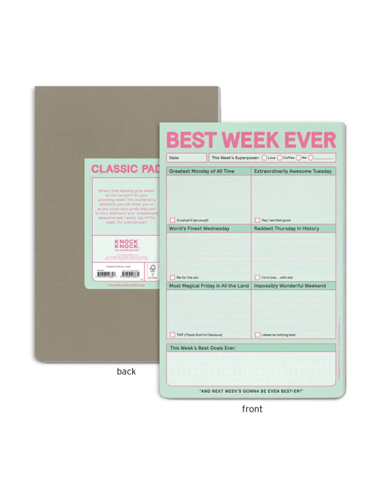 Knock Knock Best Week Ever Pad (Pastel Version)