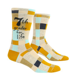 Blue Q 7th Grader for Life Men's Crew Socks