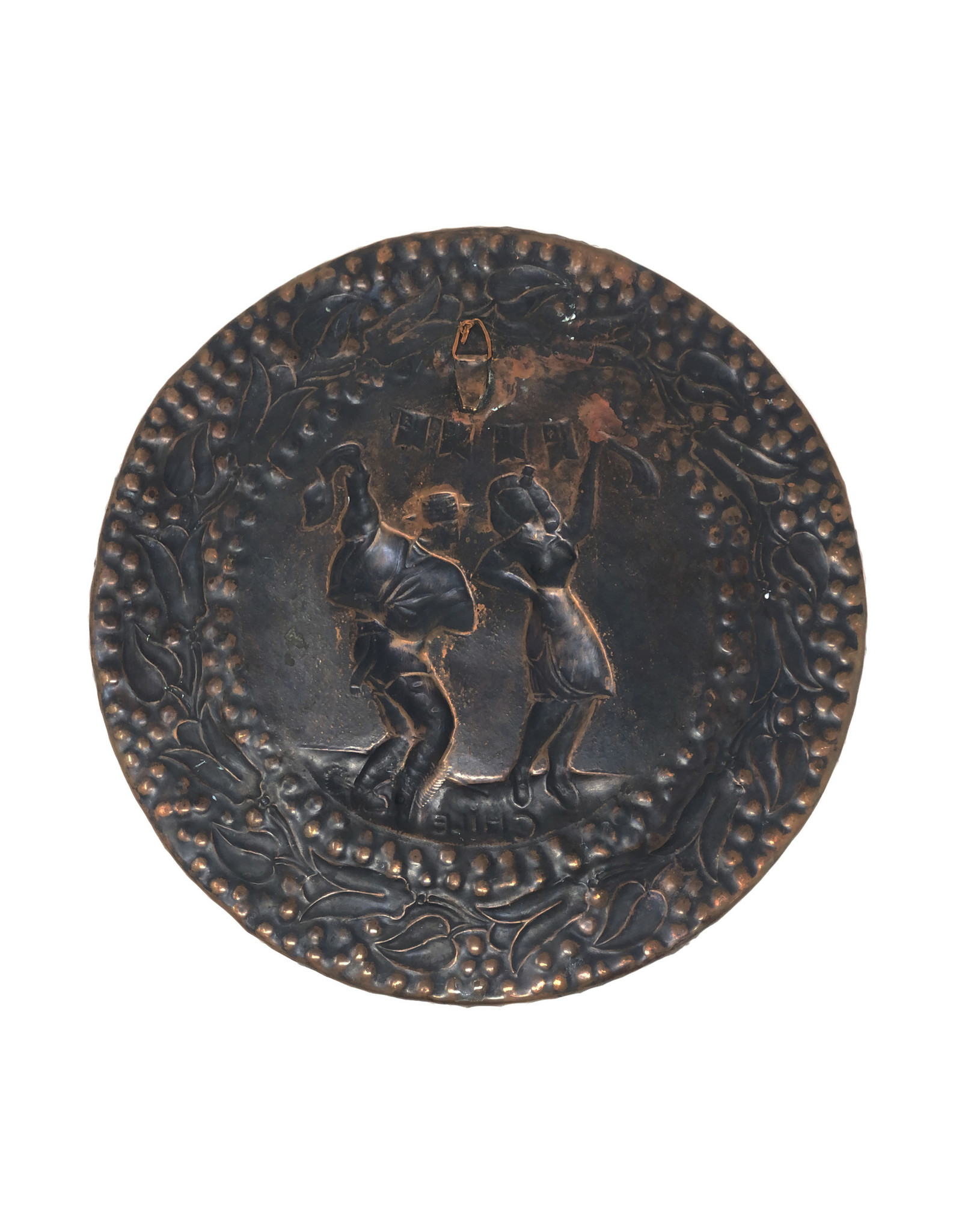 Chile Dancers Bronze Wall Round