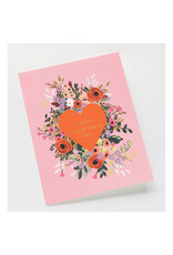 Rifle Paper Co. Blooming Heart Valentine's Day Notecard