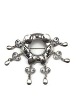 Round Norwegian Wedding Brooch with Sølie Hearts and Spoons  0022782