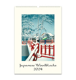 Cavallini Papers & Co. 2024 Wall Calendar Japanese Woodblock