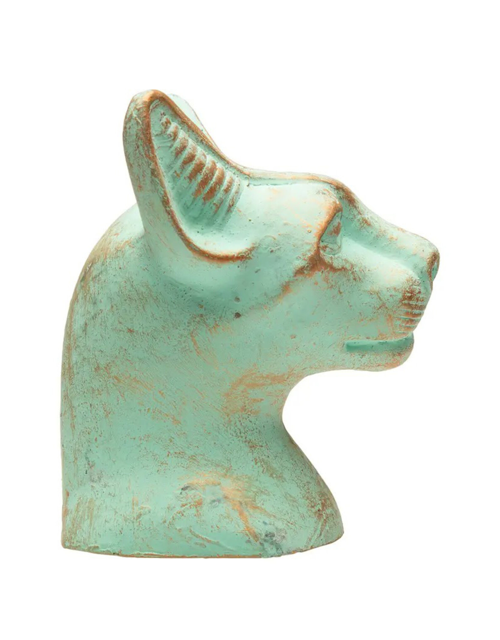 Discoveries Egyptian Imports 3.5 in. Bastet Cat Bust Patina Small