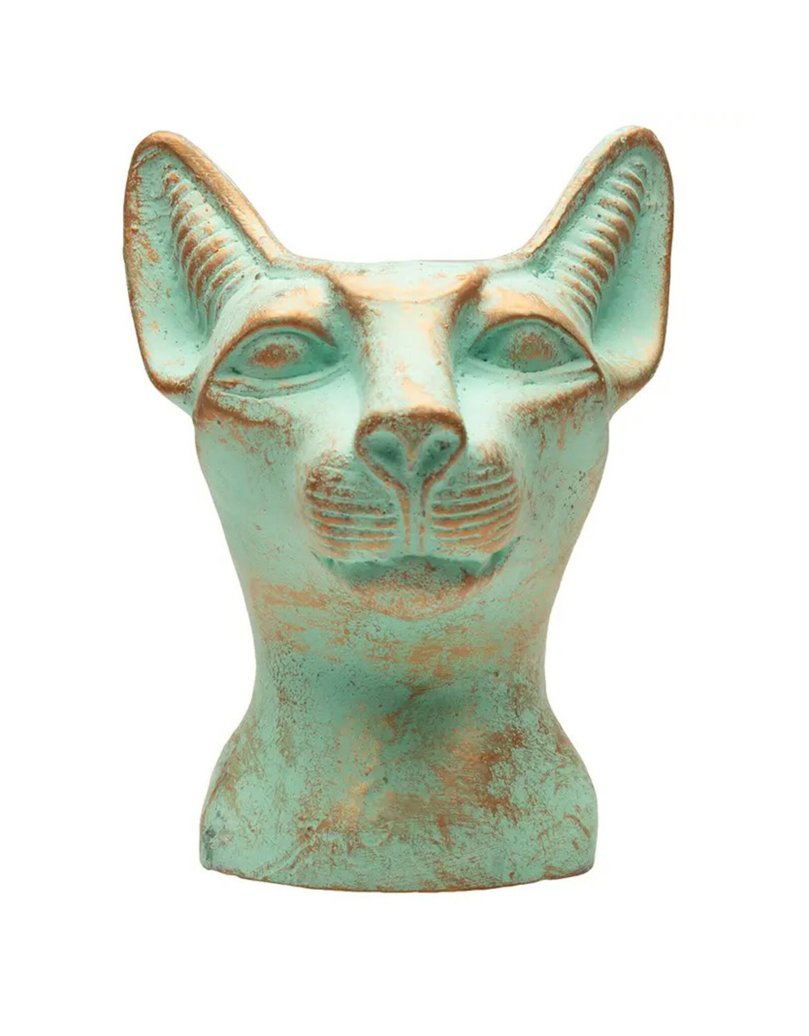 Discoveries Egyptian Imports 3.5 in. Bastet Cat Bust Patina Small