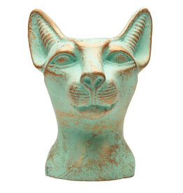 Discoveries Egyptian Imports 3.5 in. Bastet Cat Bust Patina Small