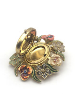 Joan Rivers Oval Floral Locket Brooch