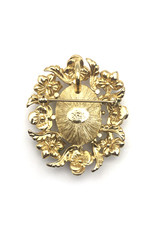 Joan Rivers Oval Floral Locket Brooch