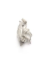 Sterling Filigree Flowers, Leaves & Tendril Brooch