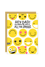 Hello!Lucky All the Smiles  A2 Father's Day Notecard