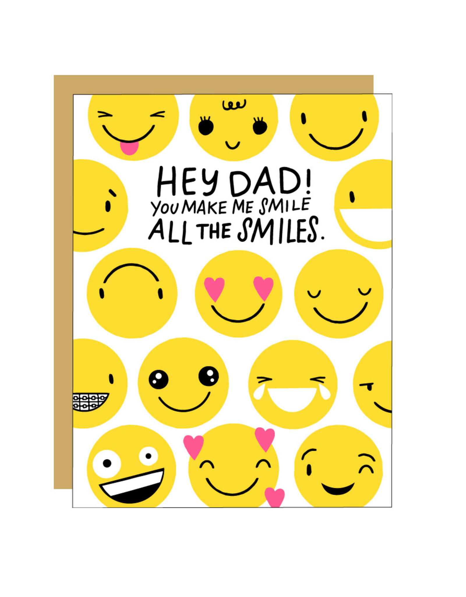 Hello!Lucky All the Smiles  A2 Father's Day Notecard