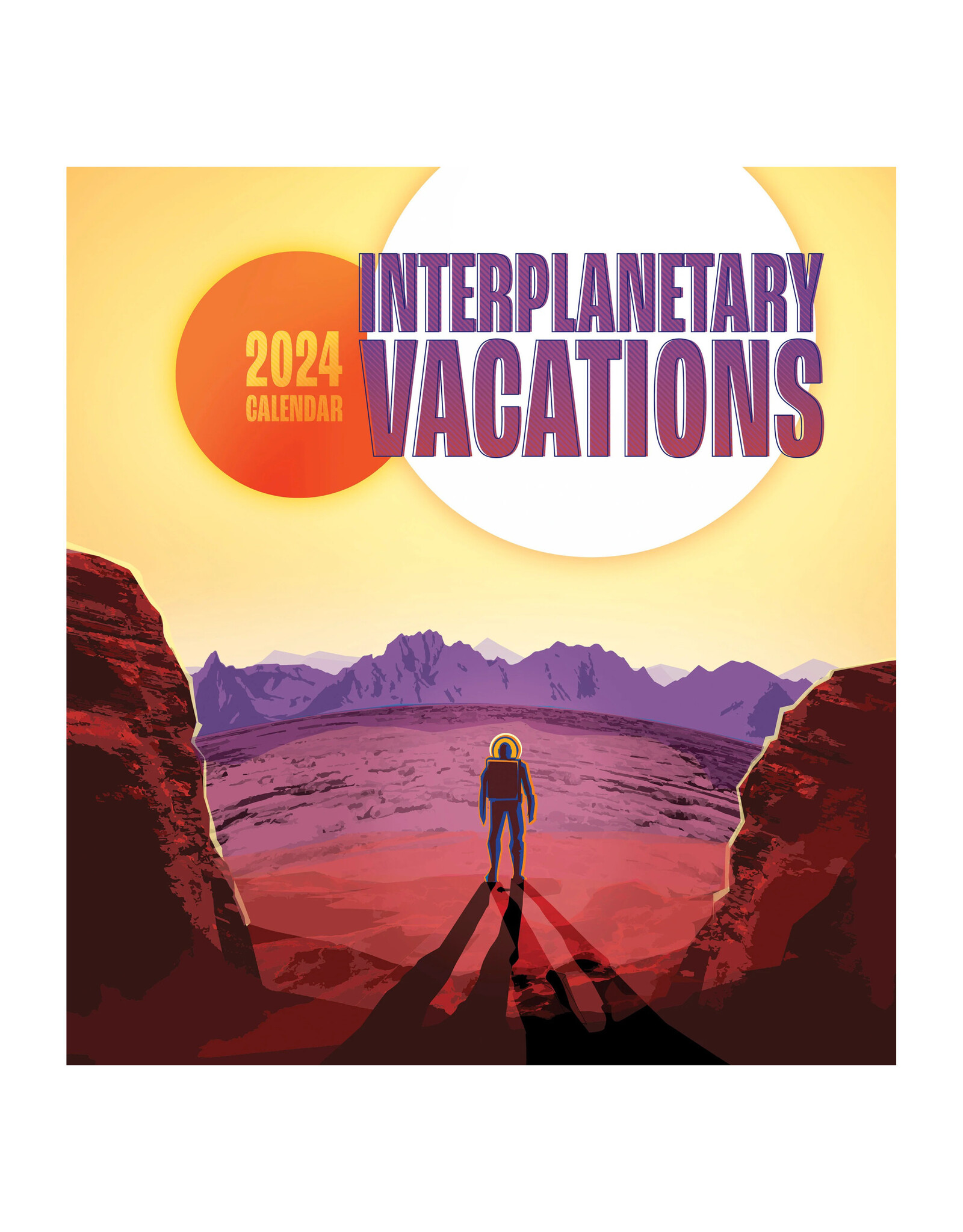 Pomegranate Interplanetary Vacations 2024 Wall Calendar
