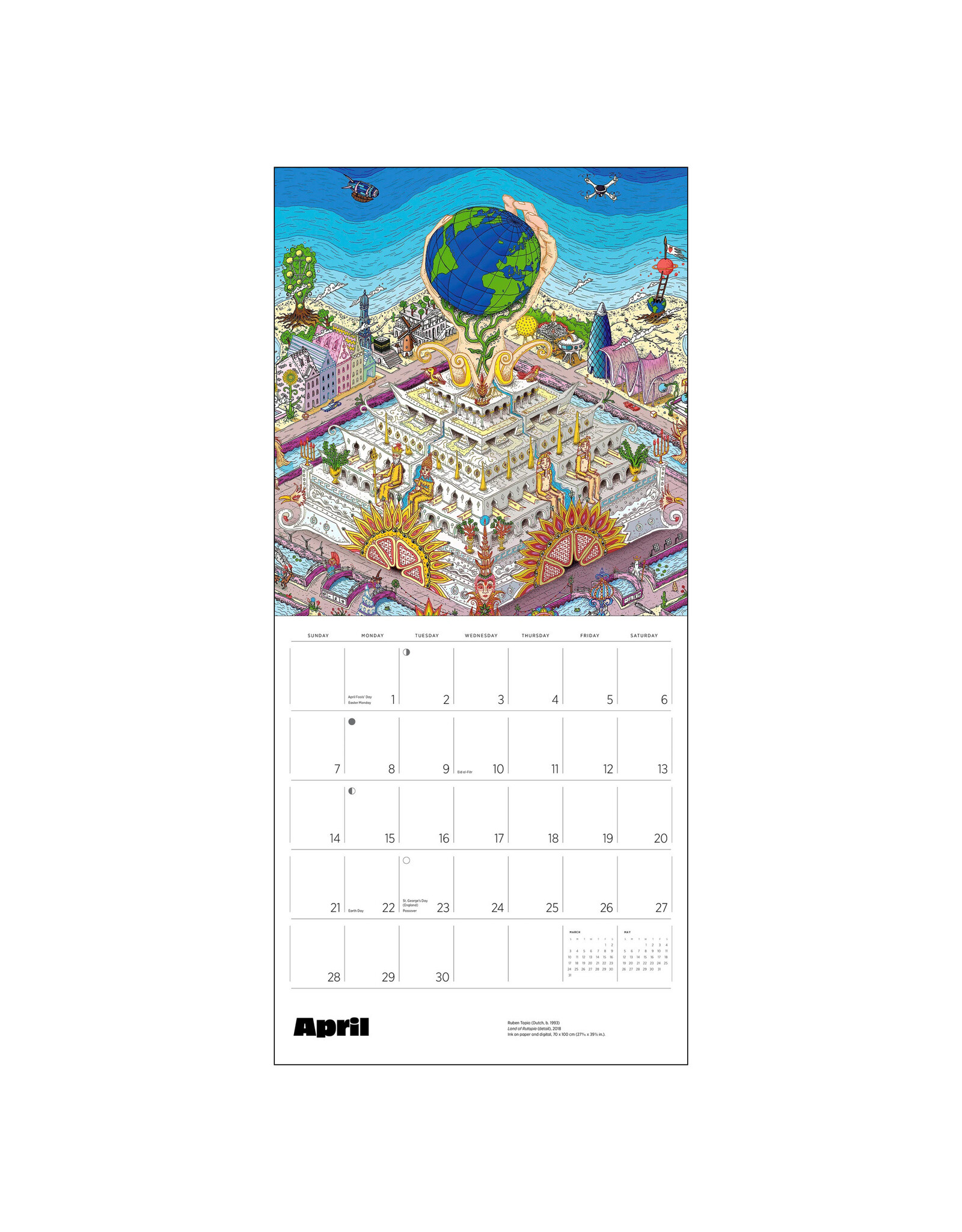 Pomegranate Land of Rutopia 2024 Wall Calendar