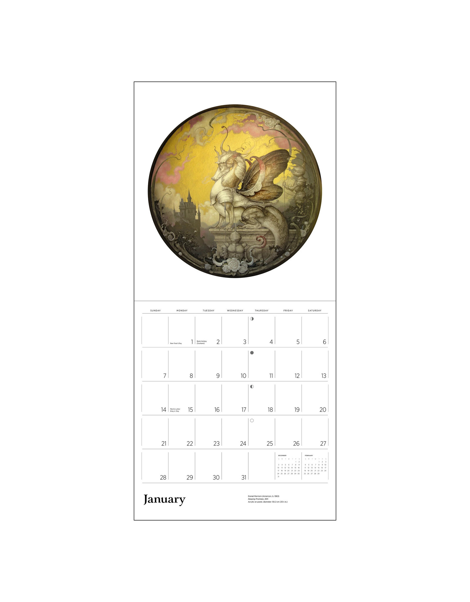 Pomegranate The Art of Daniel Merriam 2024 Wall Calendar