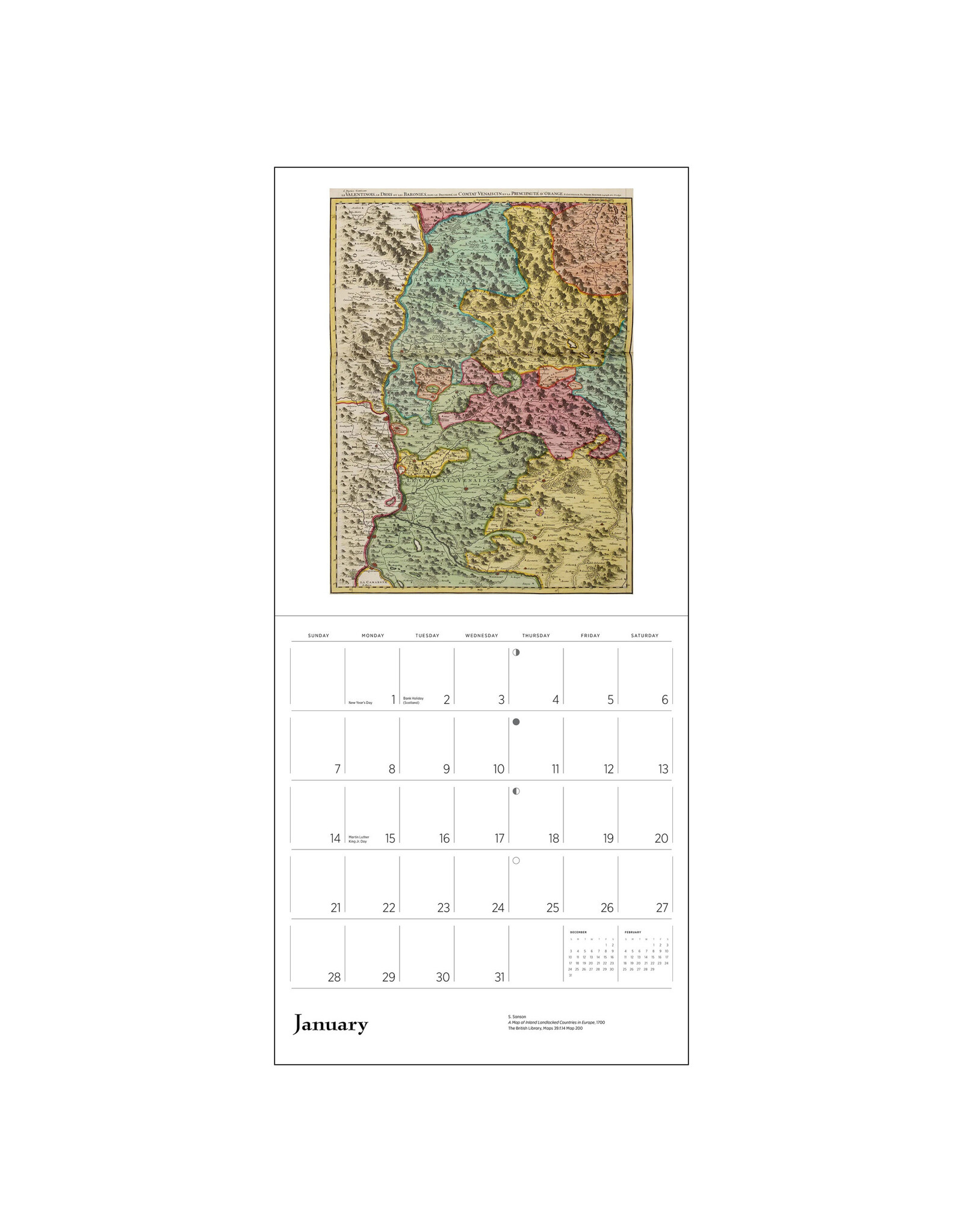 Pomegranate Antique Maps 2024 Wall Calendar