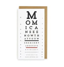 Wild Ink Press Eye Chart Mom See Now #7 Notecard