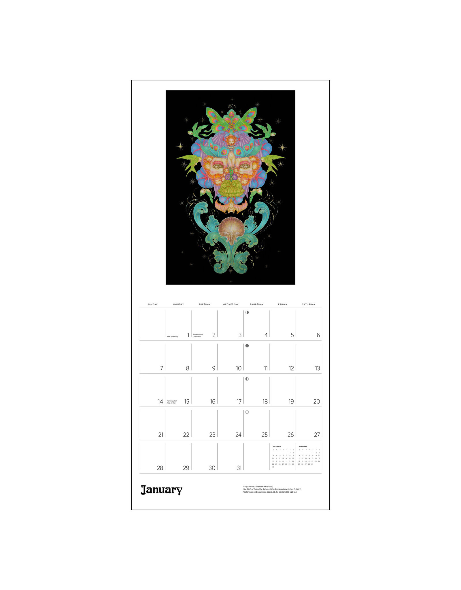 Pomegranate Immortalidad: The Skull Paintings of Tino Rodriguez and Virgo Paraiso 2024 Wall Calendar