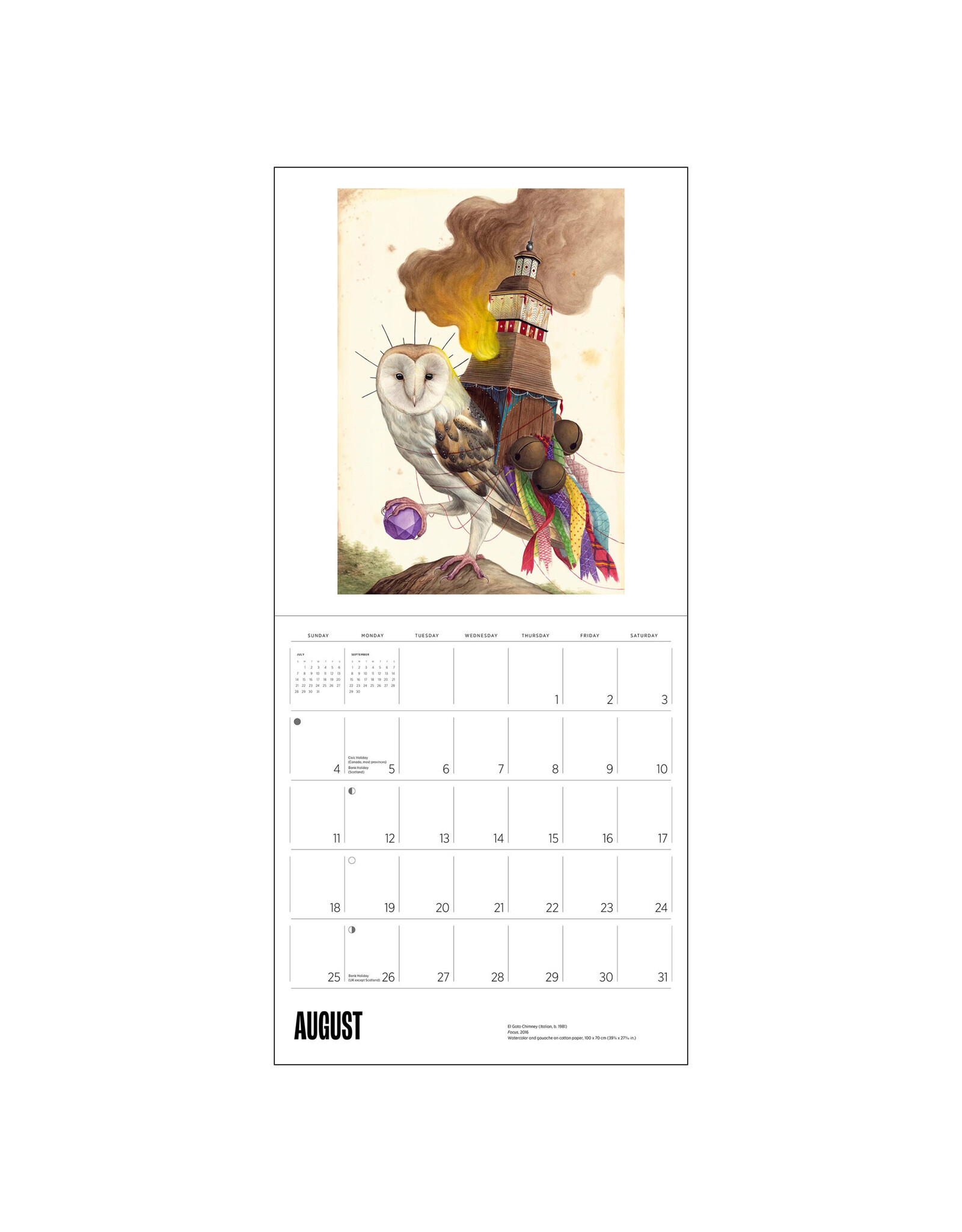 Pomegranate El Gato Chimney: Avian Engimas 2024 Wall Calendar