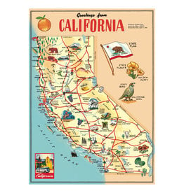 Cavallini Papers & Co. Wrap California Map