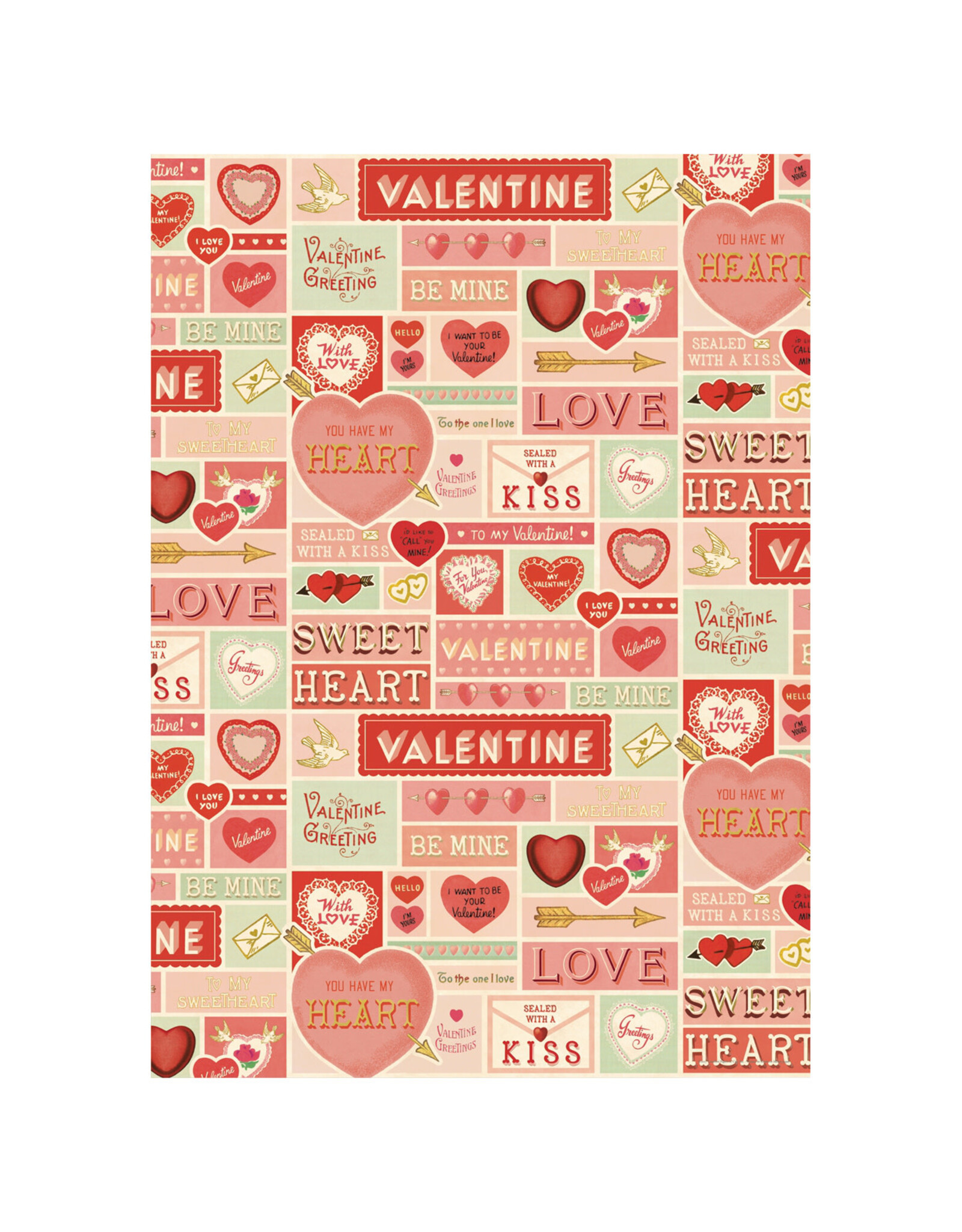 Cavallini Papers & Co. Wrap Valentine Greetings