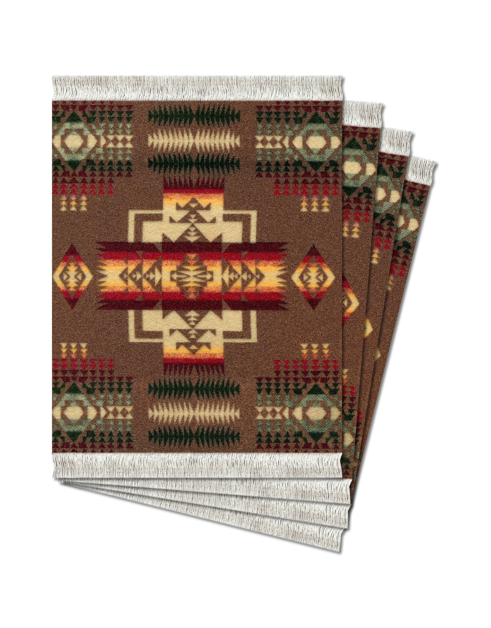FiberLok Technologies, Inc. Chief Joseph Khaki Coaster Rug